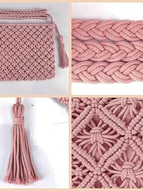 NEW Bohemian Purse Handmade Crochet Beach Boho Crossbody Bag Summer Travel